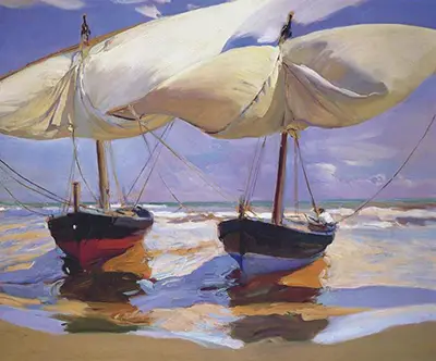 Beached Boats Joaquin Sorolla
